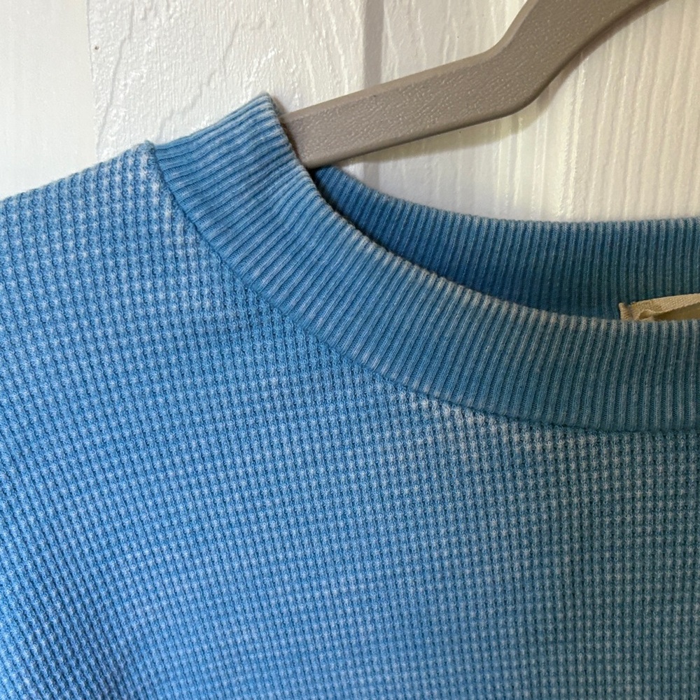 Blue Ruffle Sleeve Top- Altar’d State - Picture 6 of 7